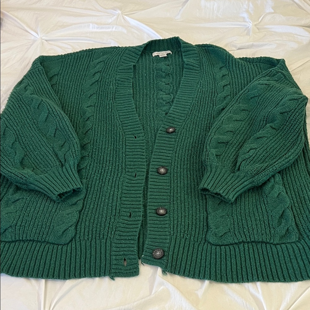American Eagle Outfitters Forest Green Cardigan